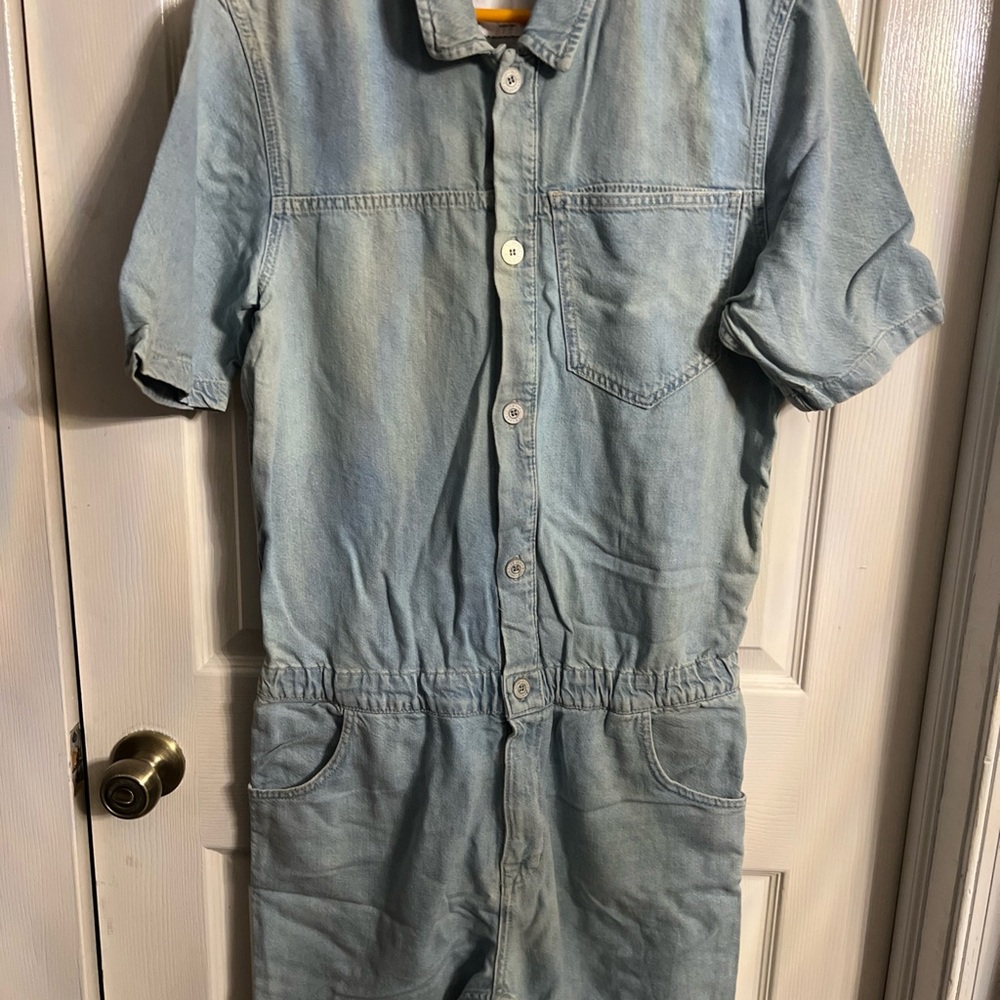 Zara Man Light Blue Denim Jumpsuit- Large EUC